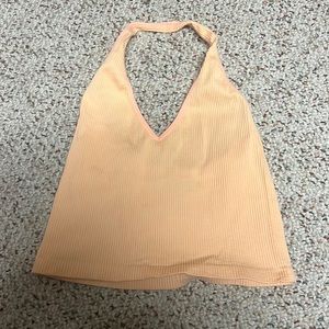 orange halter top